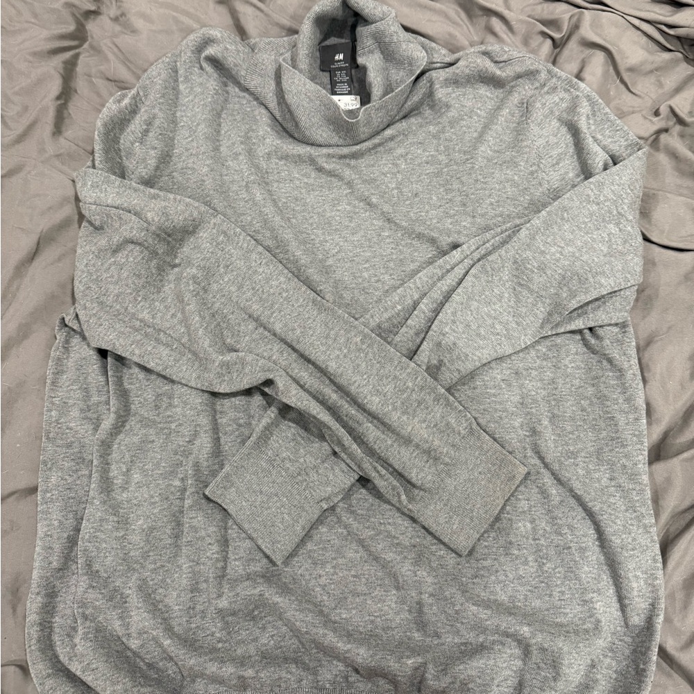 H&M Gray Turtleneck Sweater for Men